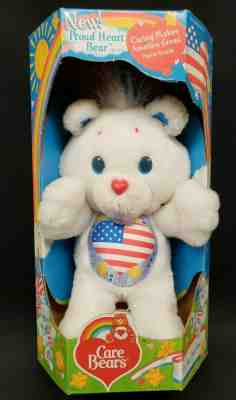 Care Bears Proud Heart Bear 1991 Kenner NEW w/ Poster Plush Stuffed Animal