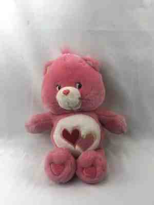 Care Bears Love-A-Lot Bear Pink Hearts Plush 13 Inch 2002 Collectible