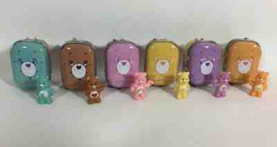 New Care Bears COMPLETE Set Of 6 Mini Tins & Figures Vanilla Scented