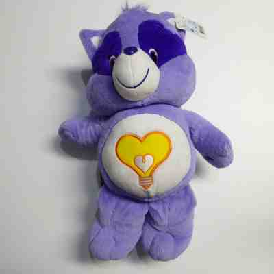 Care Bear Jumbo Cousins Plush Bright Heart Raccoon NWT New Purple 22 inch