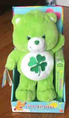 2003 CARE BEARS Collection 12” GOOD LUCK BEAR with VHS Video - New-Unopened