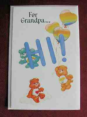 Vintage American Greetings CARE BEARS CB Greeting Card  "For Grandpa!"