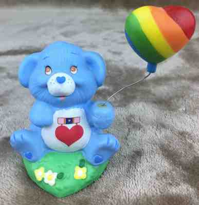 Vintage 1985 Care Bear LOYAL HEART DOG Figurine w/Rainbow Balloon Ceramic
