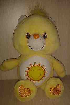 2002 Plush Yellow Carebears Funshine Teddy Bear 9