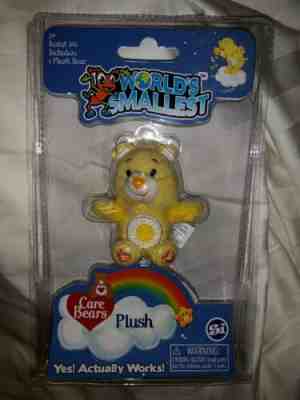 Worlds Smallest Care Bears Plush (Yellow Sun) “Funshine Bear” New In Package