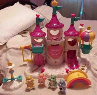 Care Bear Care-A-Lot Playset Magical Care A Lot Castle w/ 4 bears, complete!