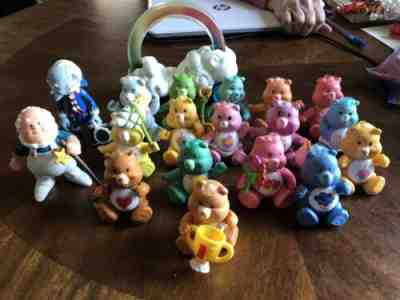 CARE BEARS LOT OF 18 1980’s Vintage Pose-able Action Figures.
