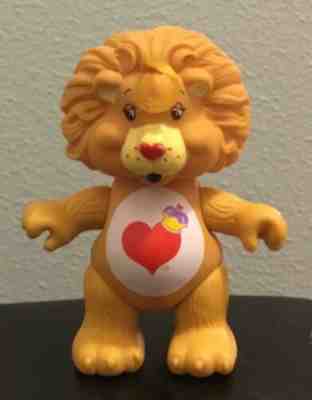 CARE BEARS BRAVE HEART LION VINTAGE 1985 COUSIN POSEABLE BY KENNER 3.5