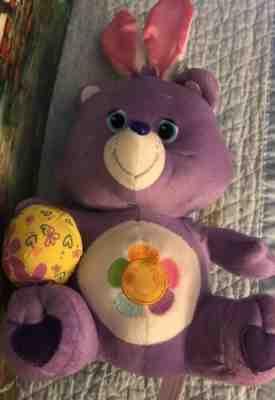 2013 American Greetings Care Bear Easter Bunny Ears HARMONY Plush Purple