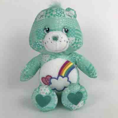 Care Bear Bashful Heart Special Edition Teal Patch Work 10” Plush Series 2 #3
