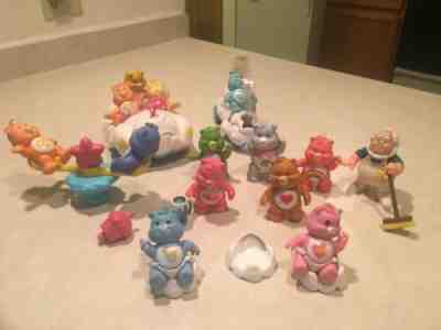 VINTAGE CARE BEARS & CLOUD CAR RAINBOW ROLLER TOY LOT Tenderheart CLOUDKEEPER !!