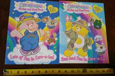 2 Care Bears Model & Play Activity Books - Paper Dolls w/ Clothing & Accessories