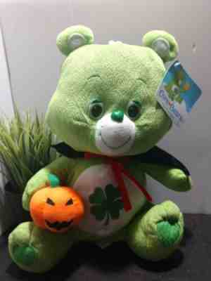 Halloween Care Bears Good Luck Plush Toy Shamrock Pumpkin Cape 12