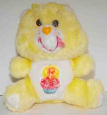 Birthday Vintage Care Bear 6 Cupcake inch Plush Toy Stuffed Animal Kenner 1983