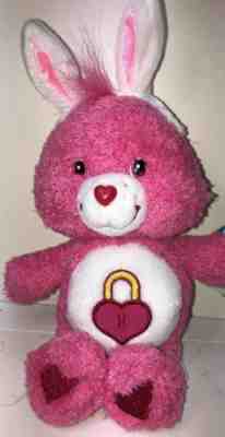 9” Care Bears “ Secret Bear” Happy Easter! Collection 2004 Pink Bear With Tag.