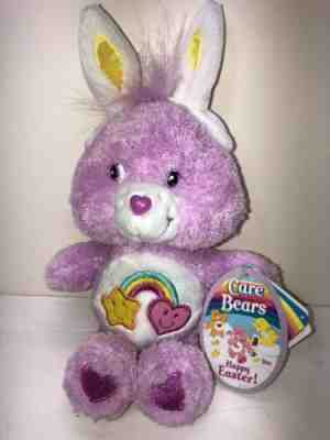 9” Care Bears “ Best Friend Bear” Happy Easter Collection! 2004 Purple W/ Tag