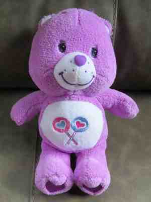 Care Bears Plush Purple Share bear with Rattle  10