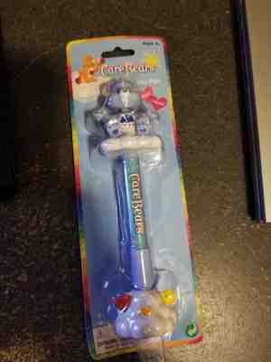 Grumpy Care Bear Wobble Pen & Stand 2002 with Cloud on Belly Blue 