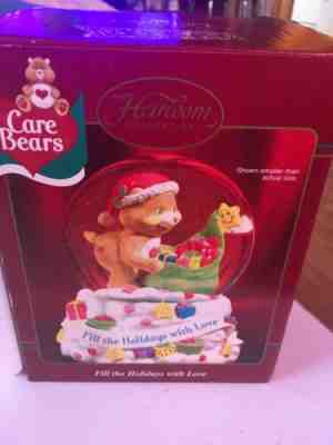 Carlton Cards Care Bears Snow Globe Fill the Holidays w/ Love 2003 NIB Hallmark
