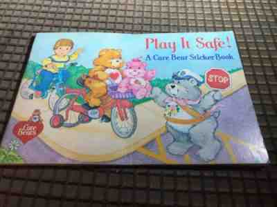 1984 Vintage Care Bears Play It Safe Care Bear Sticker Book NEVER USED FREE SHIP