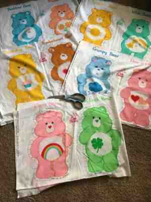 Vintage Care Bear Fabric Panels- Cut And Sew- 10 Bears- 1980’s