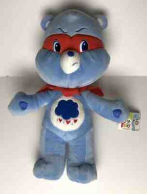 Care Bears Grumpy Bear 15” Plush with Mask and Cape, 2009, Blue, Nanco, w/ Tags