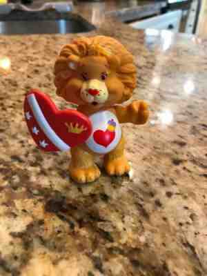 Vintage Care Bears Cousin Braveheart Lion 4” Posable Figure 1983 Complete Shield