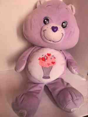 Jumbo Share Care Bear 25th Anniversary Plush 26” Large Retro Vintage Purple