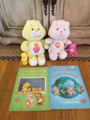 vintage care bears lot Plush Bears & Coloring Books 