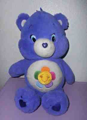 Harmony Care Bear Just Play Plush Stuffed Animal Purple Flower 2014