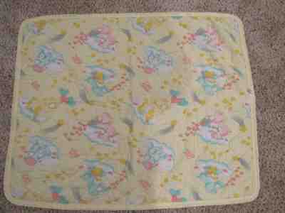 Vintage Care Bears Baby Blanket Yellow, Blue, Pink  42