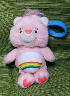 RAINBOW CARE BEAR PLUS KEYCHAIN 2004 NWOT CLIP ON MADE FOR McDonalds