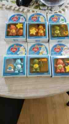 Care Bears Lot of 6 Poseable 3.5 in. Figures Kenner Vintage 1984 NIB Sealed RARE