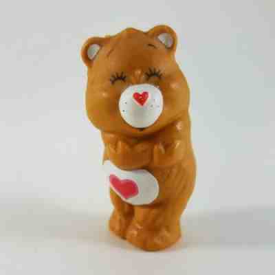 Vintage Care Bears Tenderheart Bear Hugs Hugging PVC Figure 1983 Miniature Mini