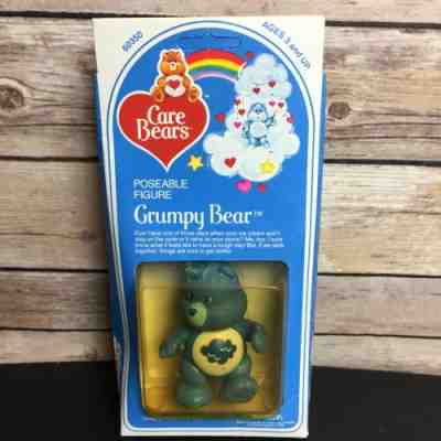 Brand New 1982 Kenner Care Bears Grumpy Bear Poseable Figure Original Sealed Box