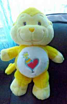Care Bear Cousins Playful Heart Monkey yellow stuffed animal 2004 plush toy 14