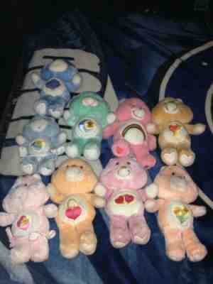 16 VINTAGE CARE BEARS 13 Inch Plush FIGURE LOT 1980s BEAR SET Nice Rare Look ????