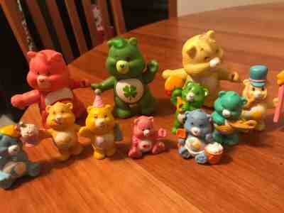 CARE BEARS LOT OF 11 1980’s Vintage Pose-able Action Figures.