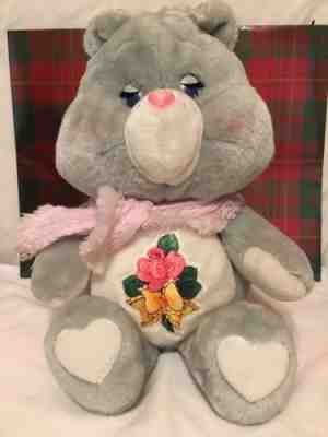1983 GRAMS CARE BEAR Plush With Scarf & Rose Kenner Excellent condition Grandma