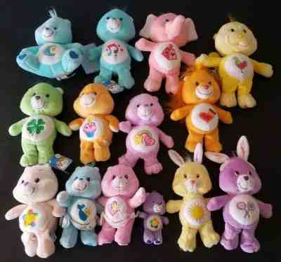 Lot of 14 Care Bears - 8" - Great Condition! Cousins Stuffed Beanies Plush