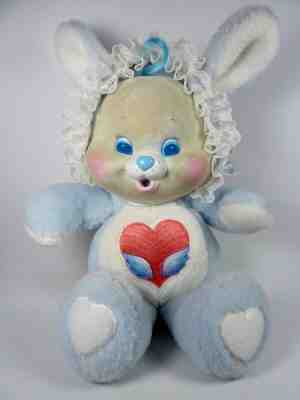 Vintage Care Bear Swift Heart Rabbit Flocked Face 13