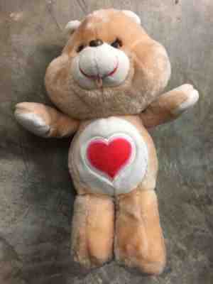Care Bear Tenderheart Tan Heart Tummy Korea Plush Kenner Doll Vintage Doll 1983
