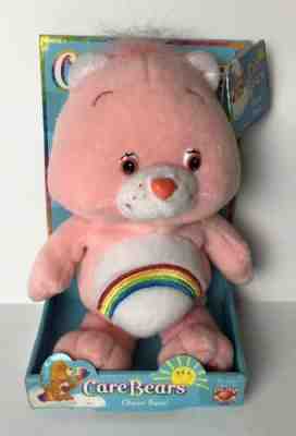 Care Bears Cheer Bear Bean Bag Plush (2002) Play Along 31650 Stuffed NEW NWT