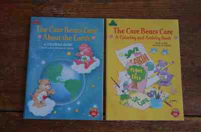 Vintage UNUSED 1991 Care Bear COLORING ACTIVITY BOOK Lot of 2 Different ~ WOW