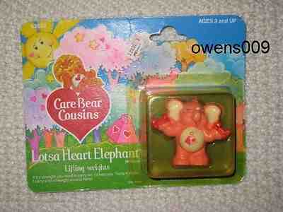CARE BEAR COUSINS Miniature PVC Figure LOSTA  HEART ELEPHANT 1985 NIP