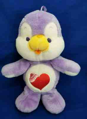1984 Kenner Care Bear Cousin Cozy Heart Penguin Plush Vintage Purple Stuffed Toy