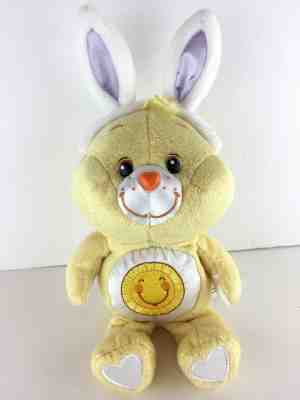 Care bears plush Yellow Sparkly bunny ears 9in stuffed animal easter bunny 