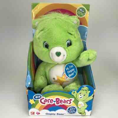New Care Bears Oopsy Bear Green Star Plush Stuffed Animal 14