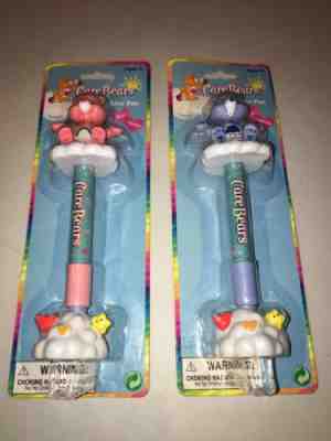2002 Care Bears Wobble Pen Lot Of (2) New Toy