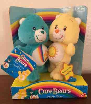 Vtg Care Bears Cuddle Pairs New in Box Thanks a Lot And Funshine Bear Plush Toys